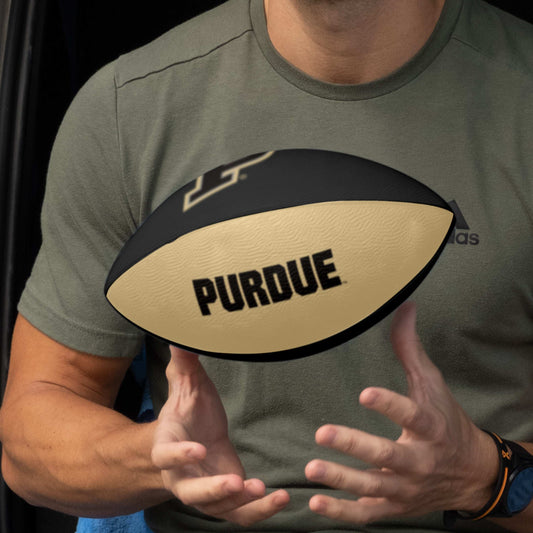 Purdue Pinwheel Junior Size Rubber Football - Logo Brands - Flyclothing LLC