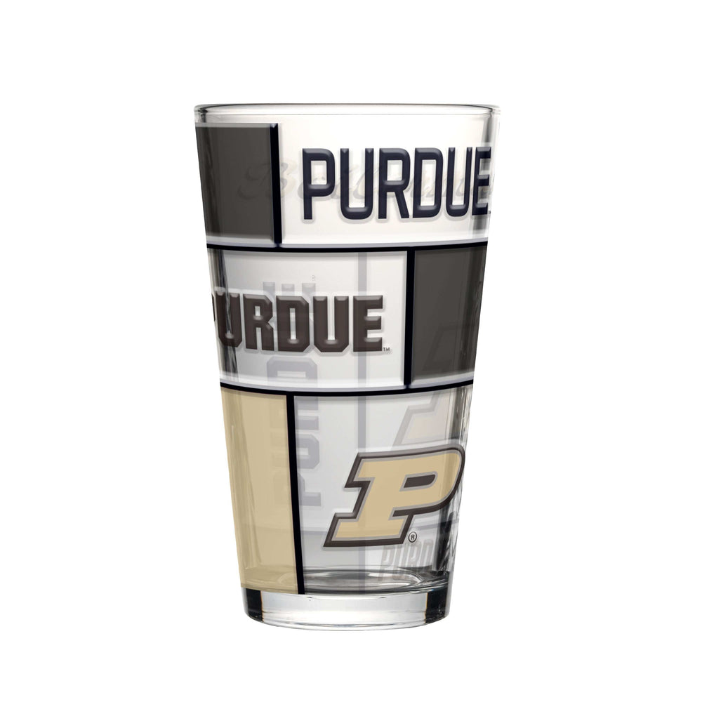 Purdue 16oz Quilted Stained Pint Glass - Logo Brands - Flyclothing LLC