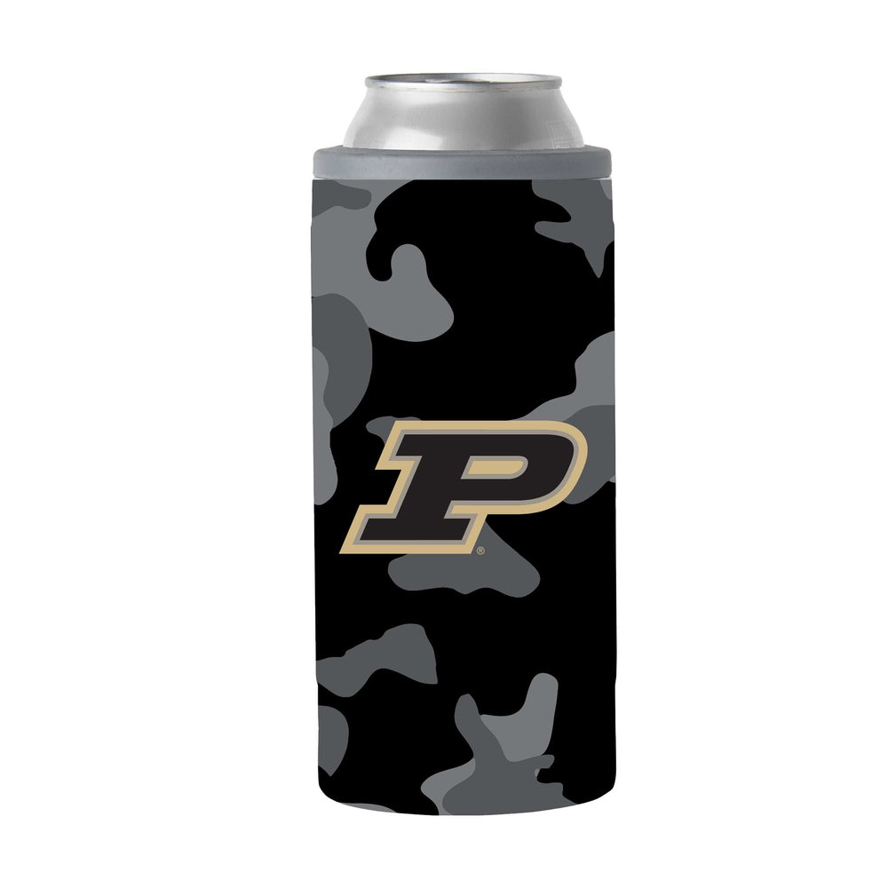 Purdue Black Camo 12oz Slim Can Coolie - Logo Brands - Flyclothing LLC