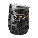 Purdue Leopard 16oz Black Powdercoat Curved Beverage