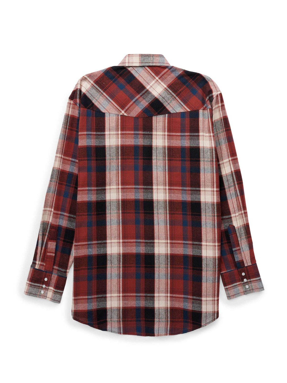 Men's Ely Cattleman Long Sleeve Flannel Plaid Western Snap Shirt- Brick - Ely Cattleman - Flyclothing LLC