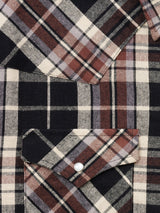 Men's Ely Cattleman Long Sleeve Flannel Plaid Western Snap Shirt- Black