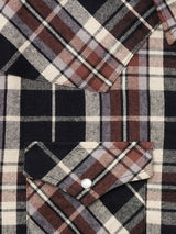 Men's Ely Cattleman Long Sleeve Flannel Plaid Western Snap Shirt- Black - Ely Cattleman - Flyclothing LLC
