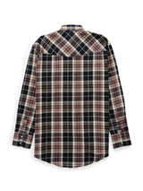Men's Ely Cattleman Long Sleeve Flannel Plaid Western Snap Shirt- Black