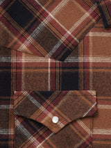 Men's Ely Cattleman Long Sleeve Flannel Plaid Western Snap Shirt- Brown - Ely Cattleman - Flyclothing LLC