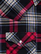 Men's Ely Cattleman Long Sleeve Flannel Plaid Western Snap Shirt- Black - Ely Cattleman - Flyclothing LLC