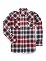 Men's Ely Cattleman Long Sleeve Brawny Flannel Western Snap Shirt- Rust