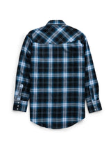Men's Ely Cattleman Long Sleeve Brawny Flannel Western Snap Shirt- Black - Ely Cattleman - Flyclothing LLC