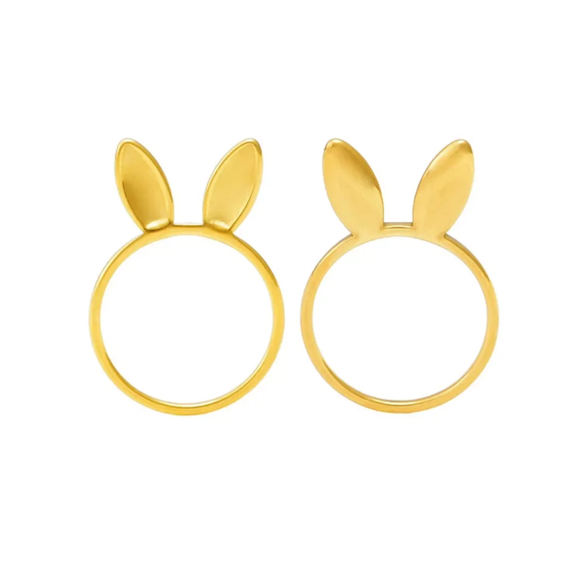 18K Gold-Plated Bunny Ear Ring - Trendsi - Flyclothing LLC