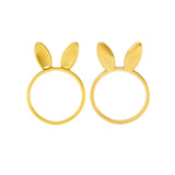 18K Gold-Plated Bunny Ear Ring - Trendsi - Flyclothing LLC