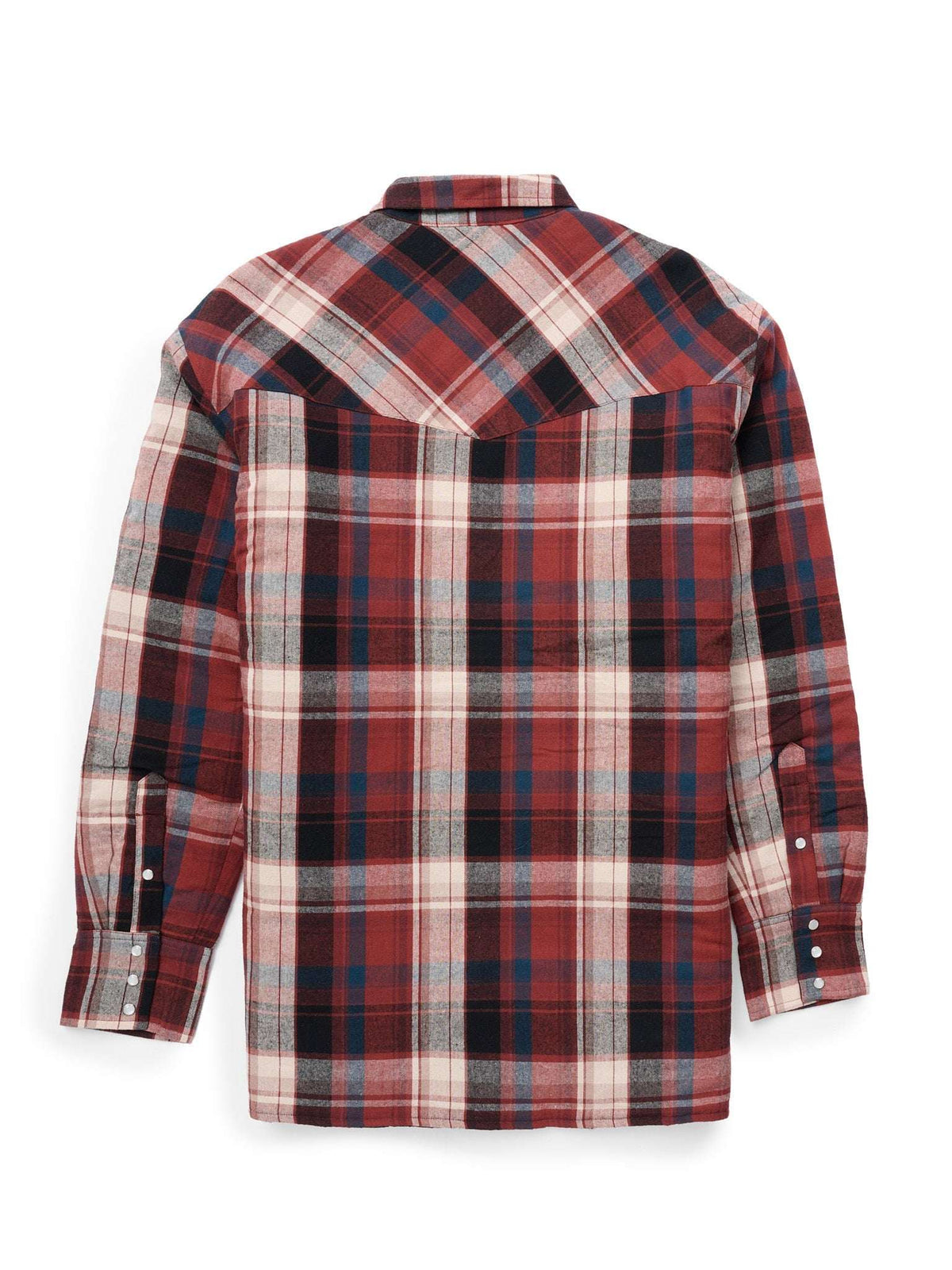 Men's Ely Cattleman Long Sleeve Quilted Flannel- Brick - Ely Cattleman - Flyclothing LLC