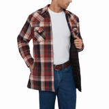 Men's Ely Cattleman Long Sleeve Quilted Flannel- Brick - Ely Cattleman - Flyclothing LLC