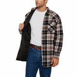 Men's Ely Cattleman Long Sleeve Quilted Flannel- Black - Ely Cattleman - Flyclothing LLC