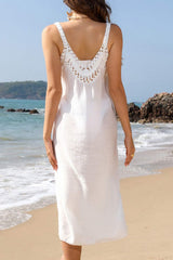 Slit Scoop Neck Wide Strap Cover Up - Trendsi - Flyclothing LLC
