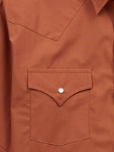Men's Ely Cattleman Short Sleeve Solid Rust Western Shirt - Ely Cattleman - Flyclothing LLC