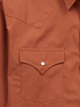 Men's Ely Cattleman Short Sleeve Solid Rust Western Shirt