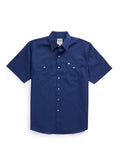 Men's Ely Cattleman Short Sleeve Solid Navy Western Shirt - Ely Cattleman - Flyclothing LLC