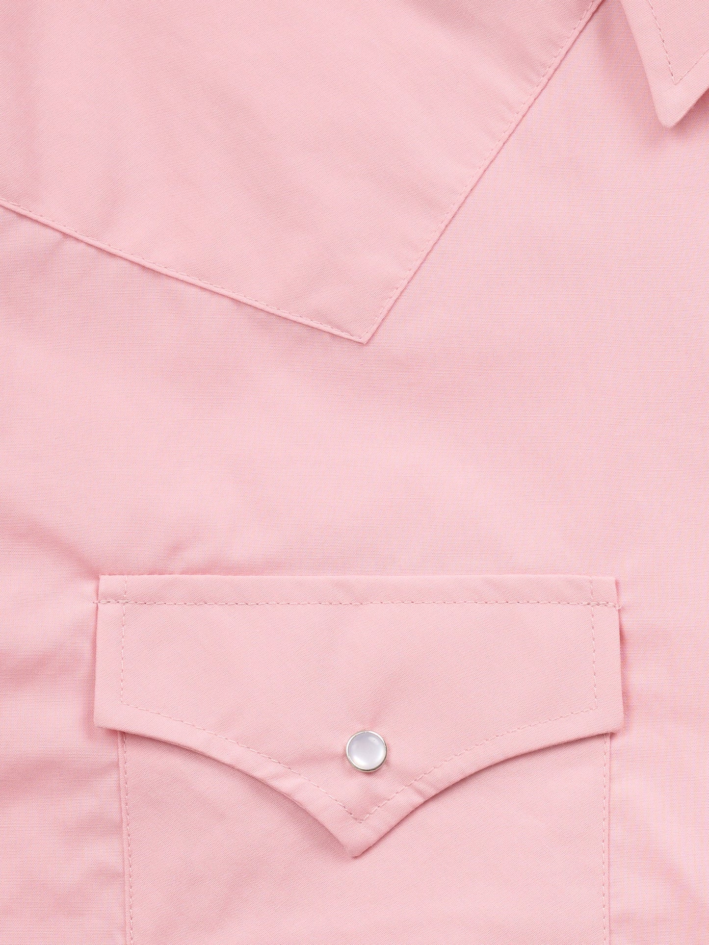 Men's Ely Cattleman Short Sleeve Solid Pink Western Shirt
