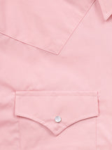 Men's Ely Cattleman Short Sleeve Solid Pink Western Shirt