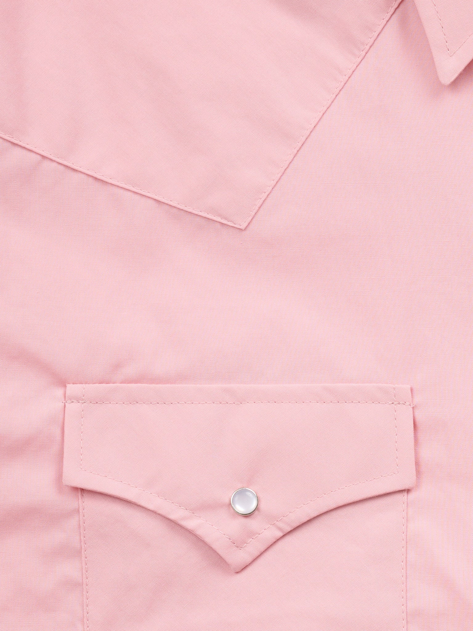 Men's Ely Cattleman Short Sleeve Solid Pink Western Shirt