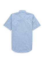 Men's Ely Cattleman Short Sleeve Solid Stone Blue Western Shirt