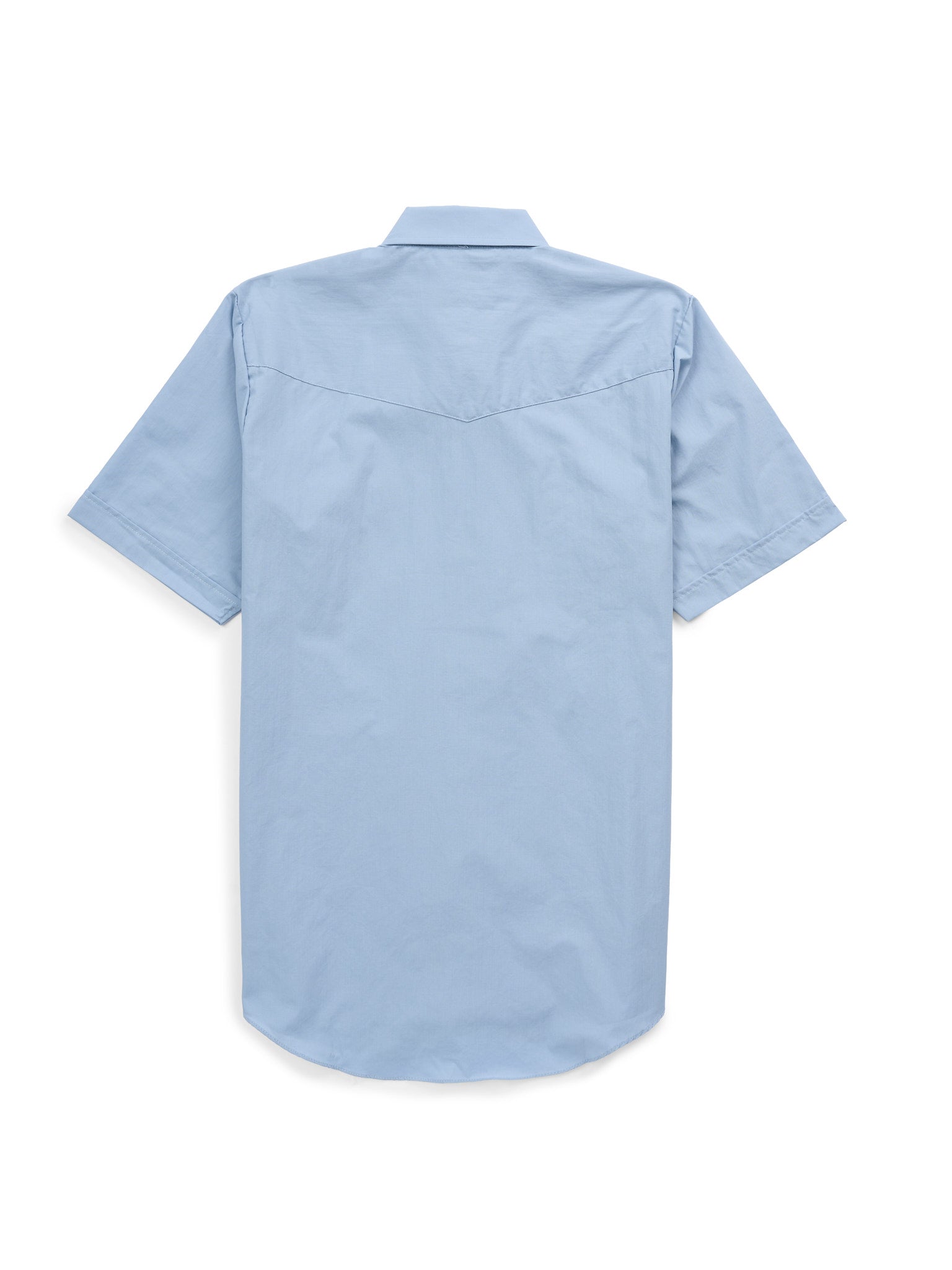 Men's Ely Cattleman Short Sleeve Solid Stone Blue Western Shirt