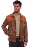 Scully Leather Saddle Tan Men's Leather Jacket - Scully Leather
