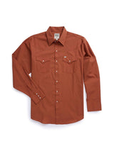 Men's Ely Cattleman Long Sleeve Solid Rust Western Shirt - Ely Cattleman - Flyclothing LLC