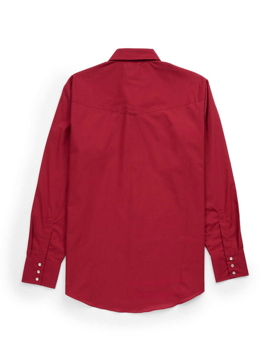 Men's Ely Cattleman Long Sleeve Solid Ruby Western Shirt - Ely Cattleman - Flyclothing LLC