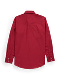Men's Ely Cattleman Long Sleeve Solid Ruby Western Shirt