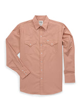 Men's Ely Cattleman Long Sleeve Solid Honey Brown Western Shirt
