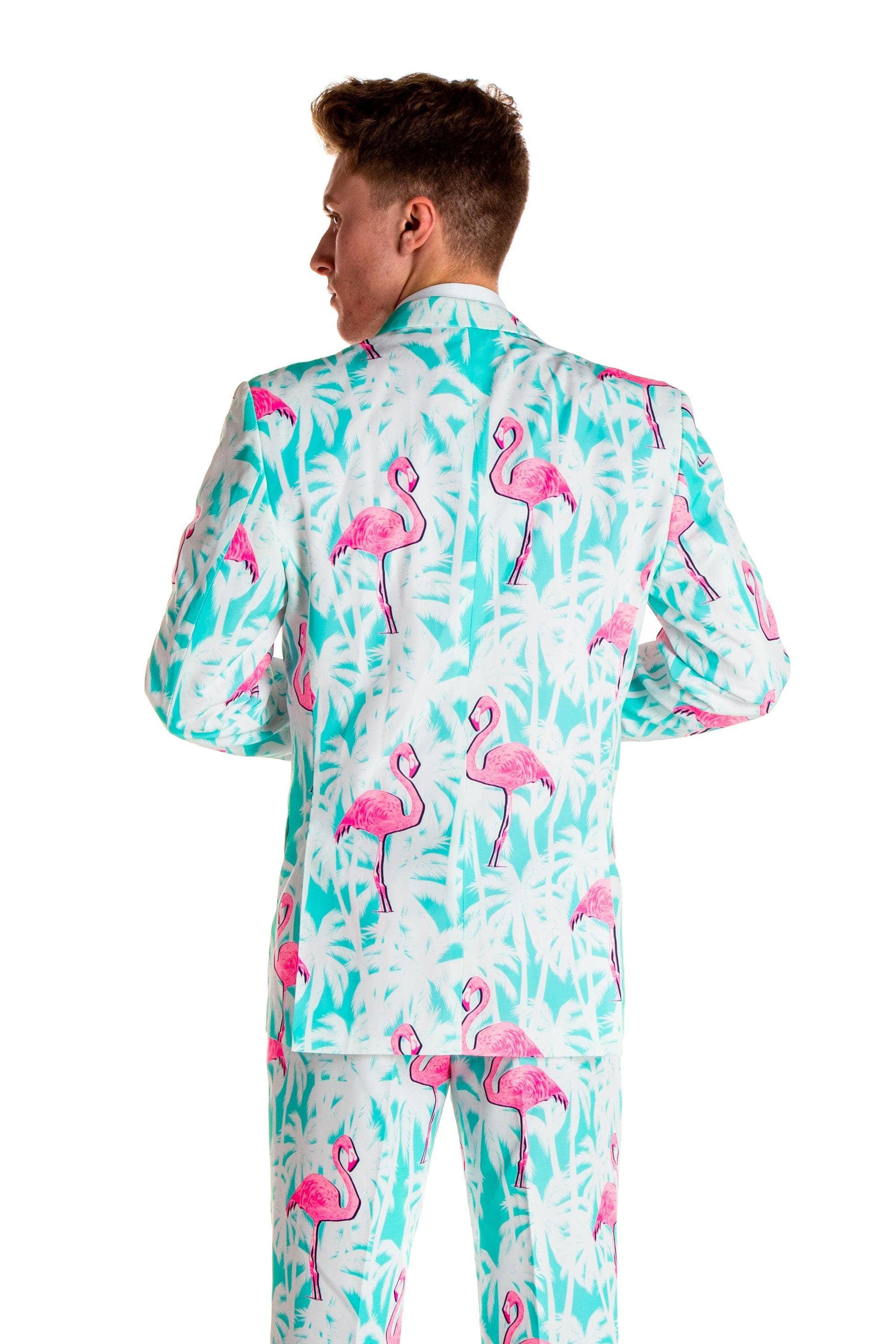 El Flamenco | Tropical Flamingo Print Suit - Shinesty