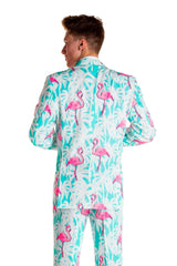 El Flamenco | Tropical Flamingo Print Suit - Shinesty