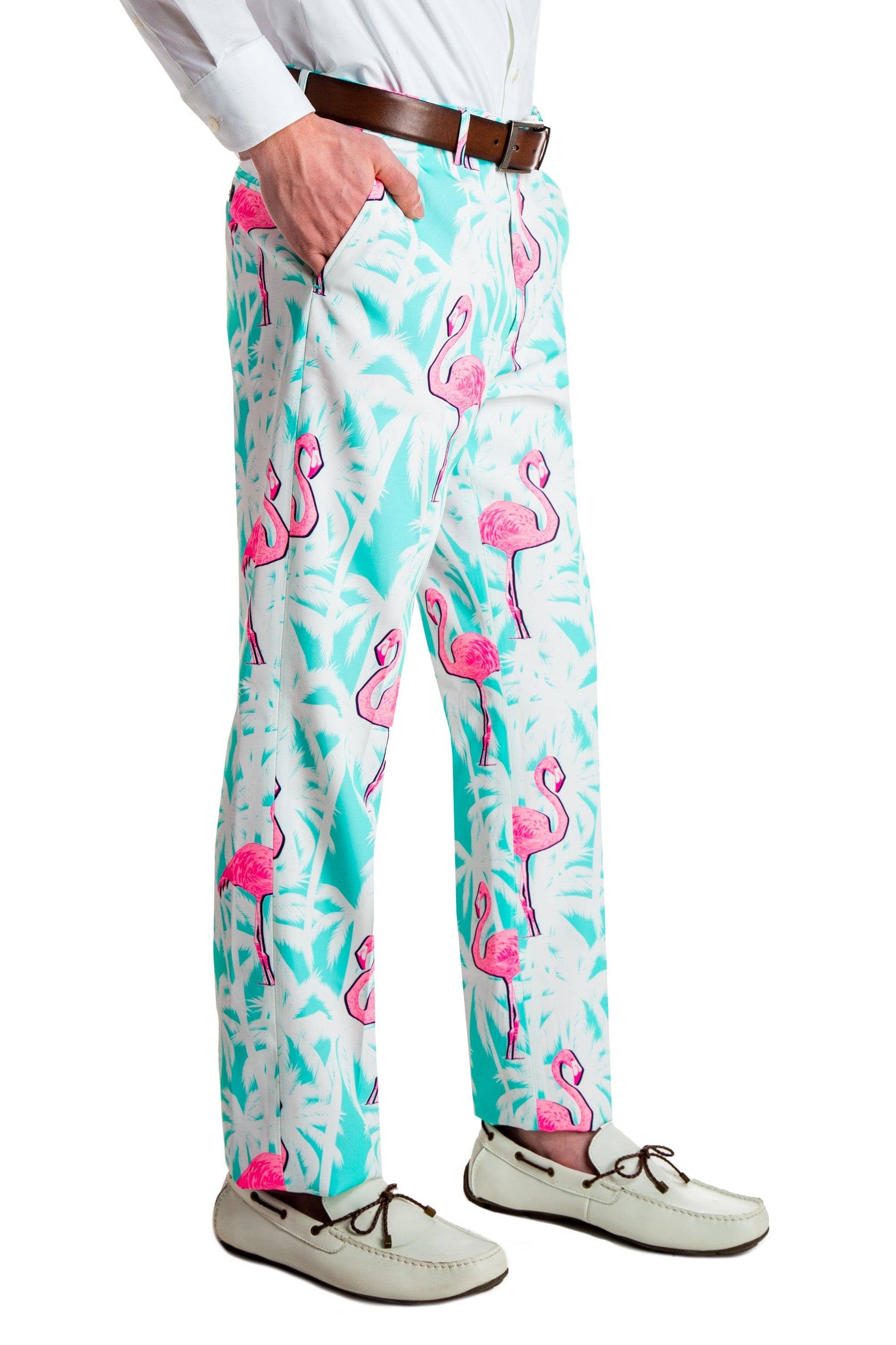 El Flamenco | Tropical Flamingo Print Suit - Shinesty