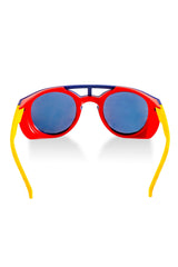 The Sun Cafe | Navy And Yellow Glacier Sunglasses - Shinesty