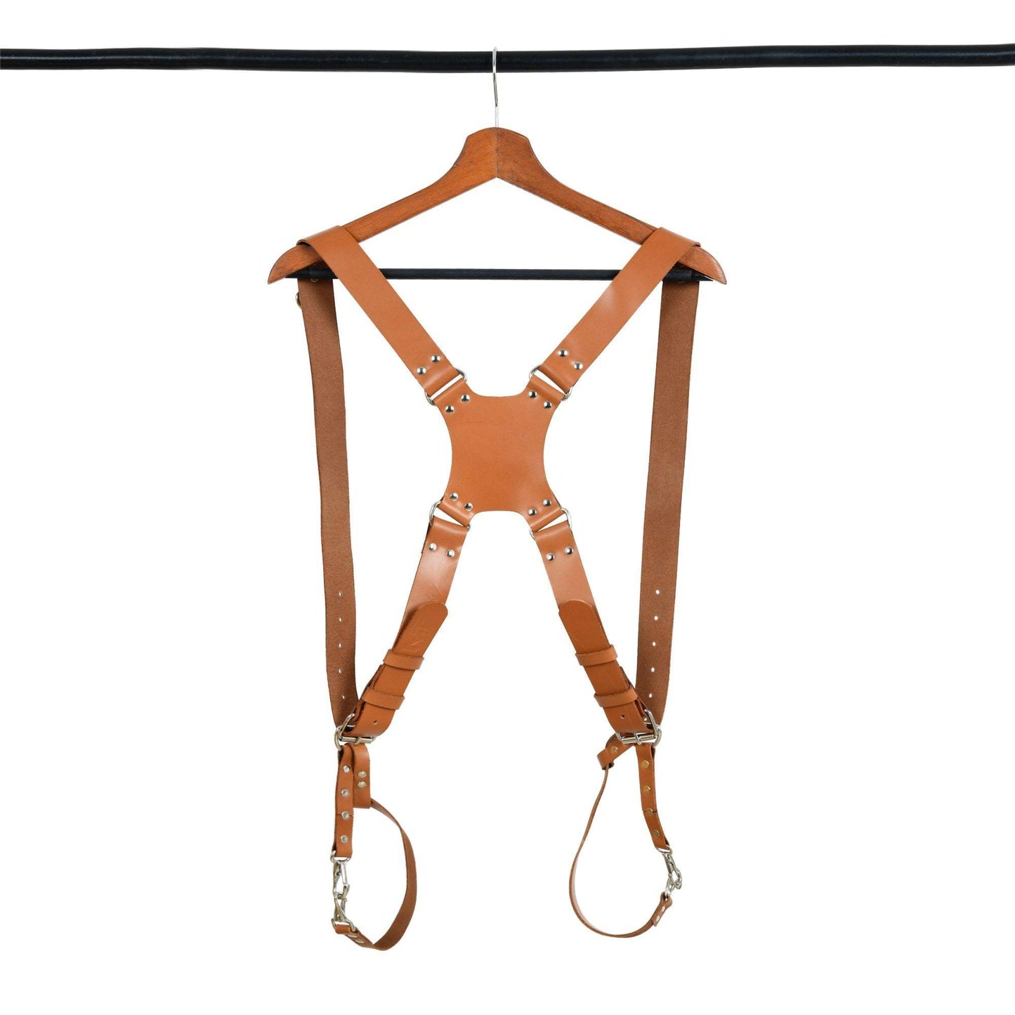 Double Camera Strap Harness- Tan Brown - Classy Leather Bags - Flyclothing LLC