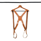 Double Camera Strap Harness- Tan Brown - Classy Leather Bags - Flyclothing LLC