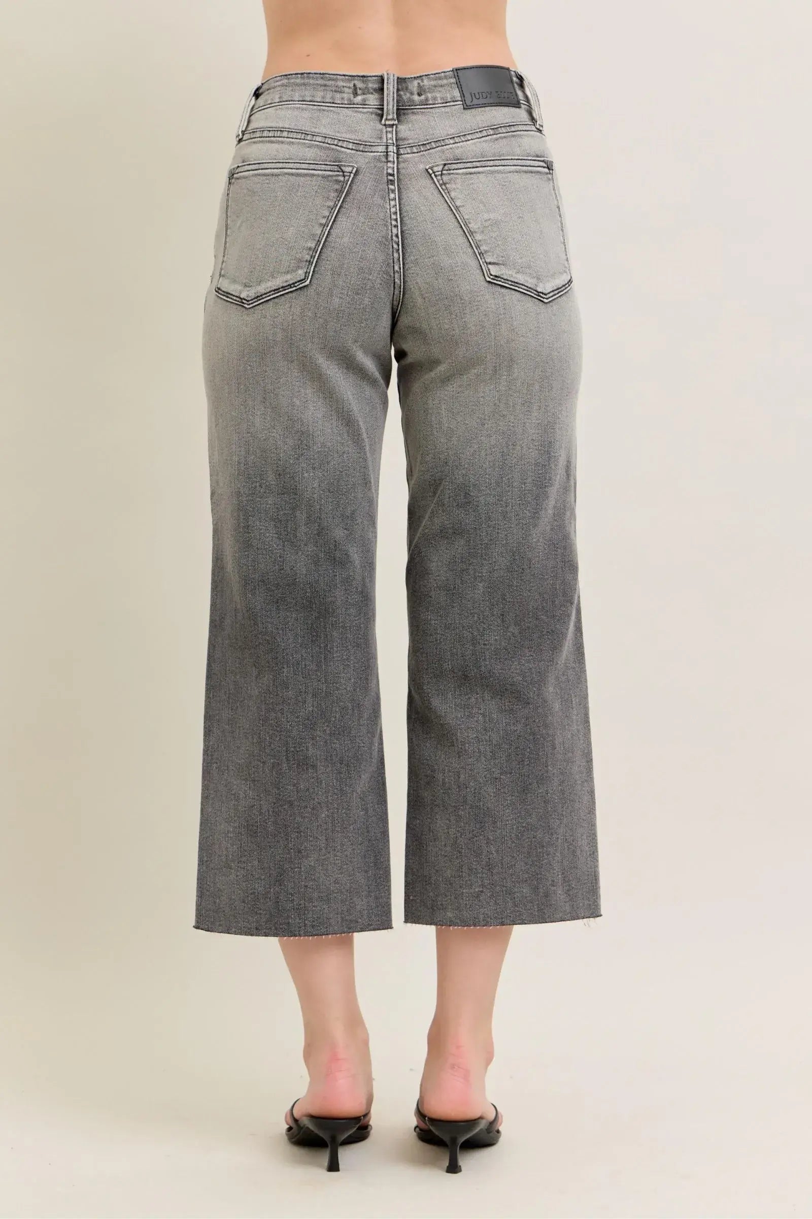 Judy Blue Full Size Wide Leg Capris Jeans Plus Size - Trendsi - Flyclothing LLC