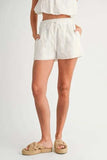 MABLE Eyelet Bubble Hem Sleeveless Top and Shorts Set - Trendsi - Flyclothing LLC