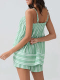 Smocked Square Neck Cami and Shorts Set - Trendsi