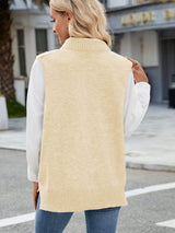 Cable Knit V-Neck Sweater Vest - Trendsi - Flyclothing LLC