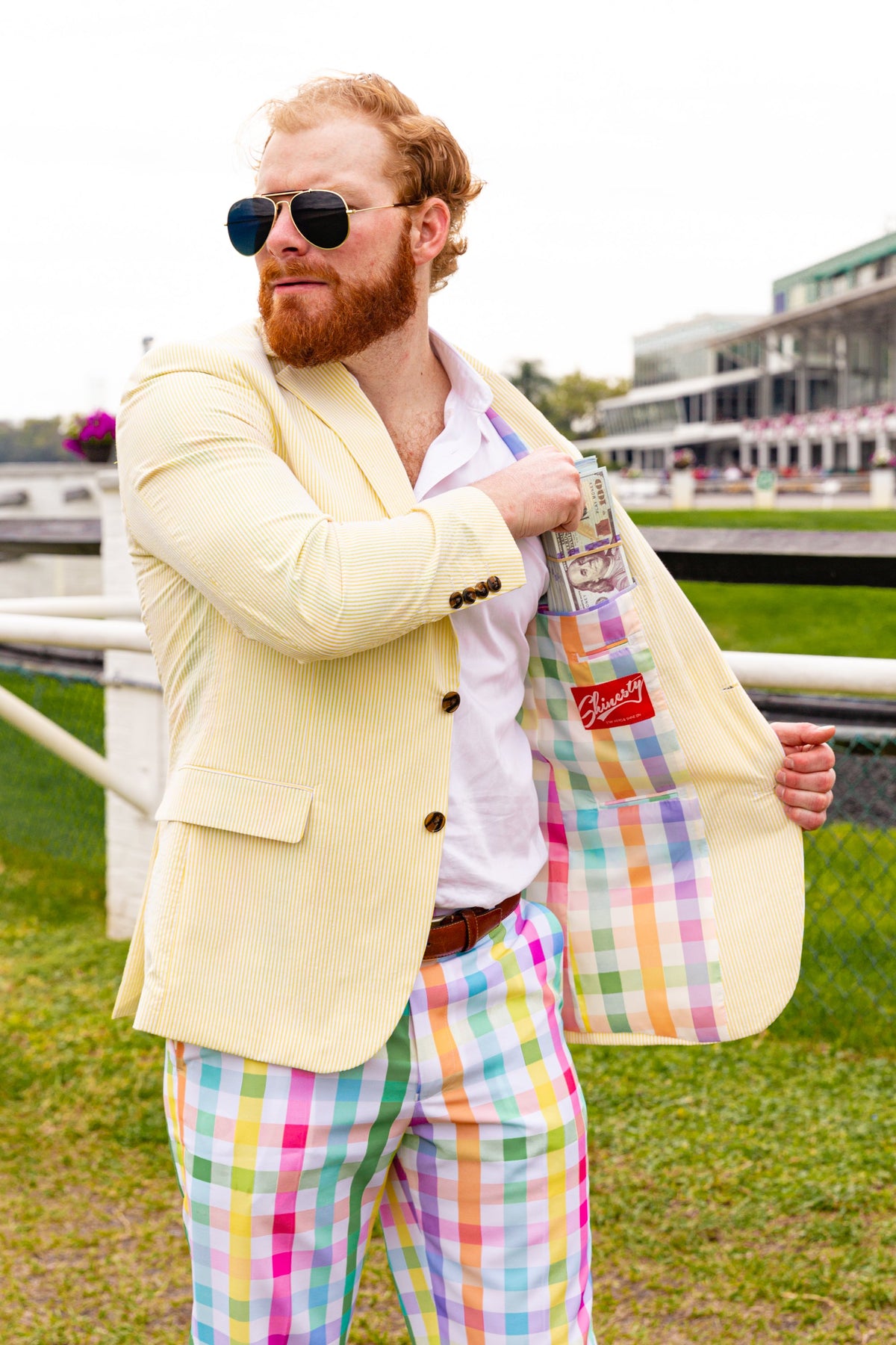The Savannah Swinger | Yellow Derby Seersucker Suit - Shinesty - Flyclothing LLC
