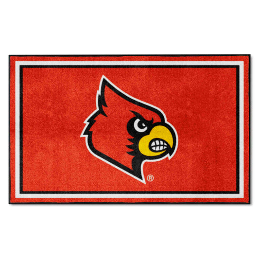 Louisville Cardinals 4ft. x 6ft. Plush Area Rug - Louisville