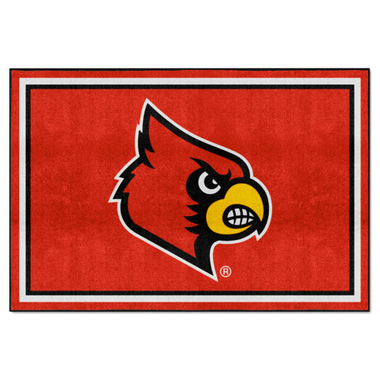 Louisville Cardinals 5ft. x 8 ft. Plush Area Rug - Louisville