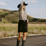 Stetson Black Denim 5-Pocket Skirt - Stetson - Flyclothing LLC