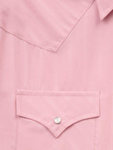Men's Ely Cattleman Short Sleeve Tonal Dobby Dusty Pink Western Snap Shirt - Ely Cattleman - Flyclothing LLC