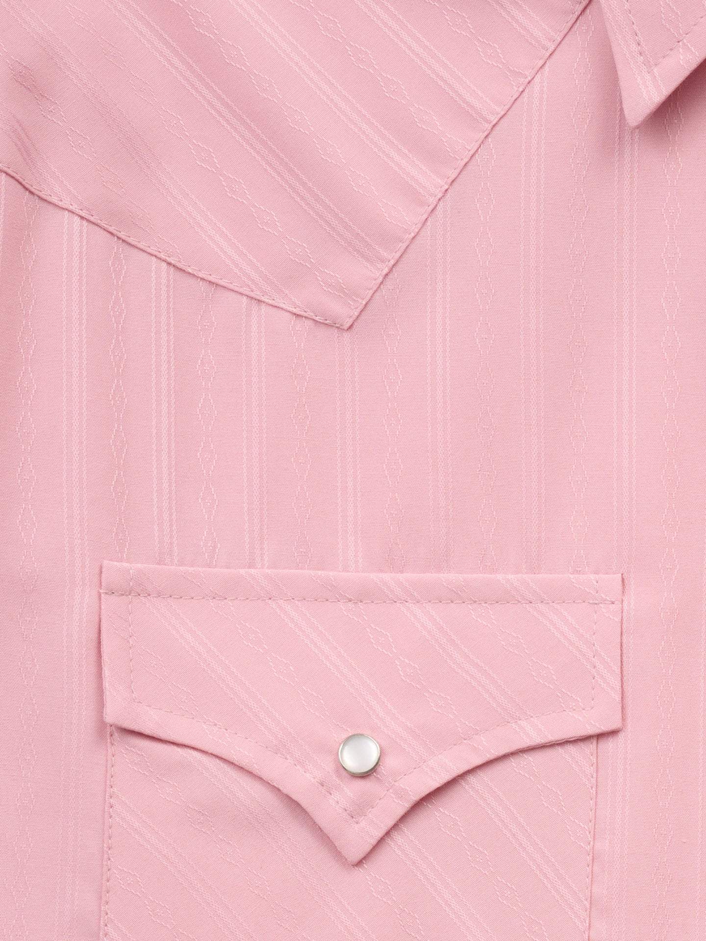 Men's Ely Cattleman Short Sleeve Tonal Dobby Dusty Pink Western Snap Shirt - Ely Cattleman - Flyclothing LLC