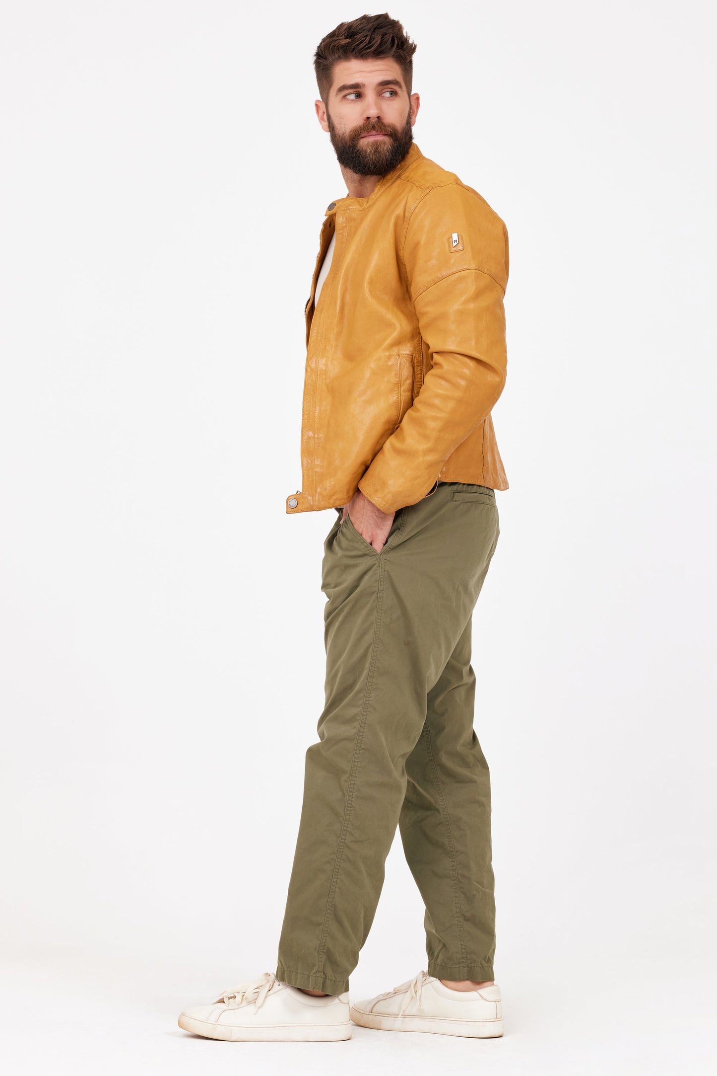 Solvic CF Leather Jacket, Curry
