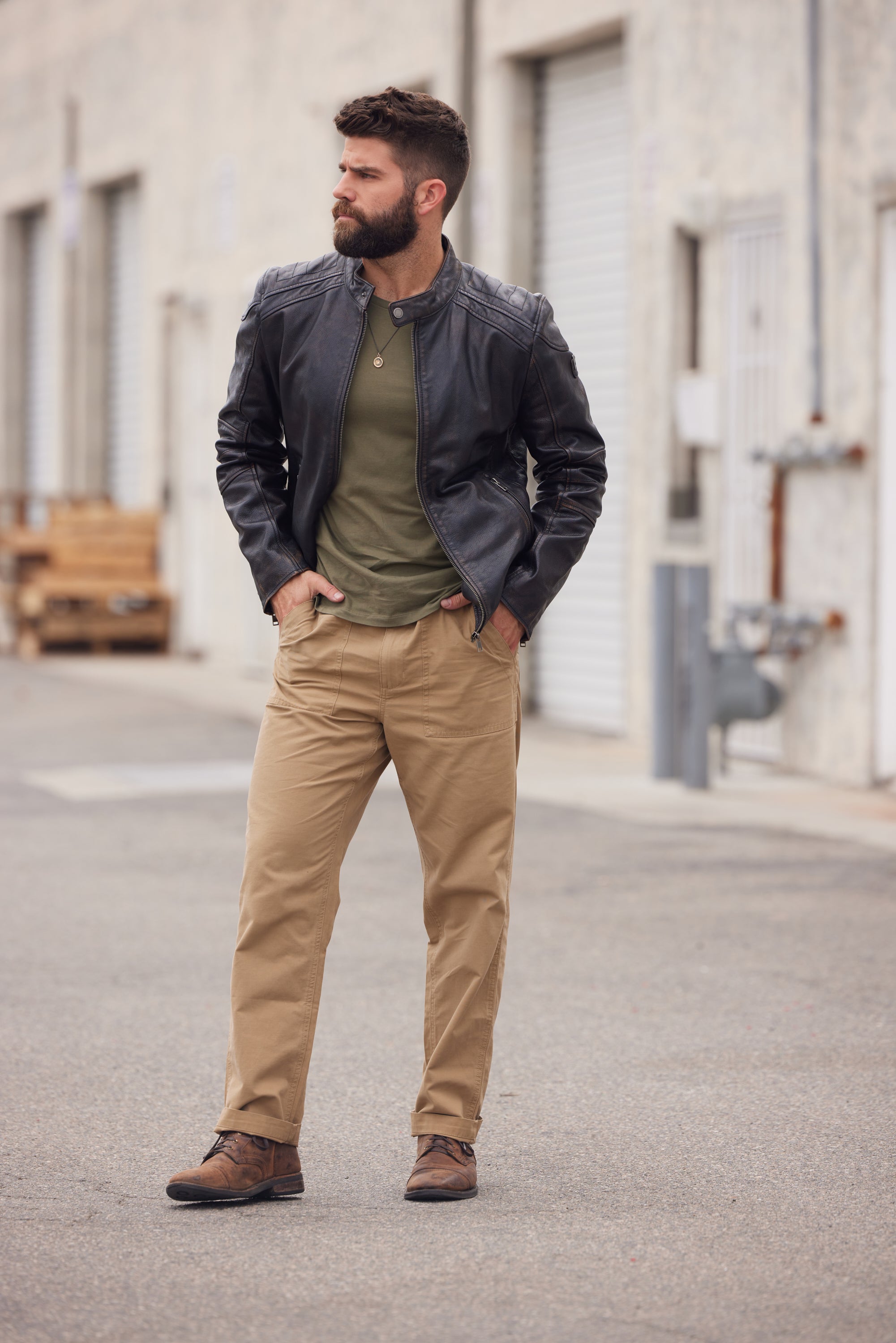 Brent CF Leather Jacket, Black