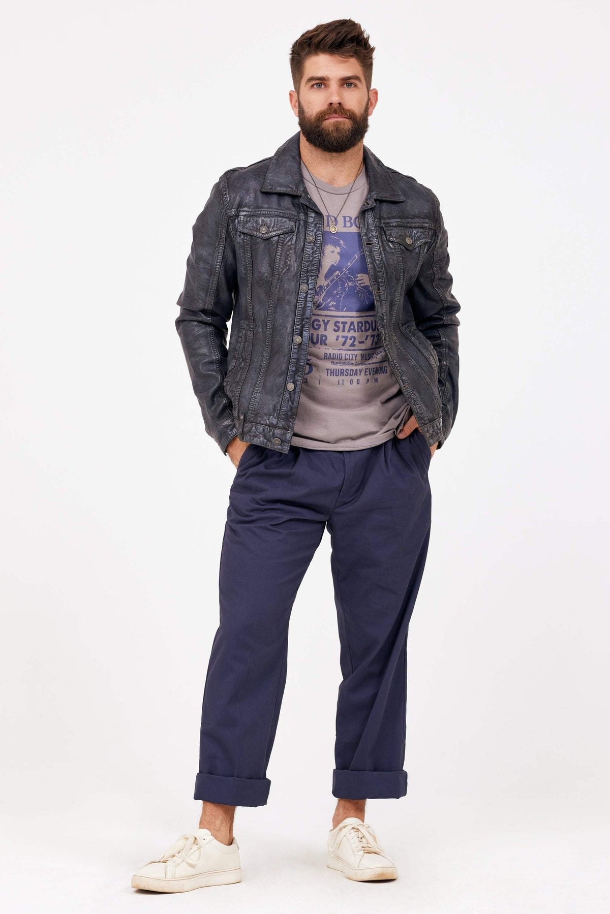 Geoff RF Leather Jacket - mauritiusleather - Flyclothing LLC